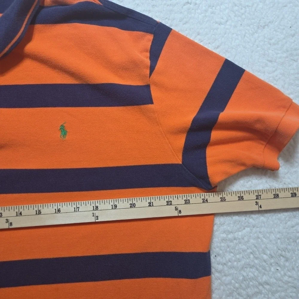 Vintage 90s Polo Ralph Lauren Mens 2XL Striped Color Block Polo Shirt Faded‎
